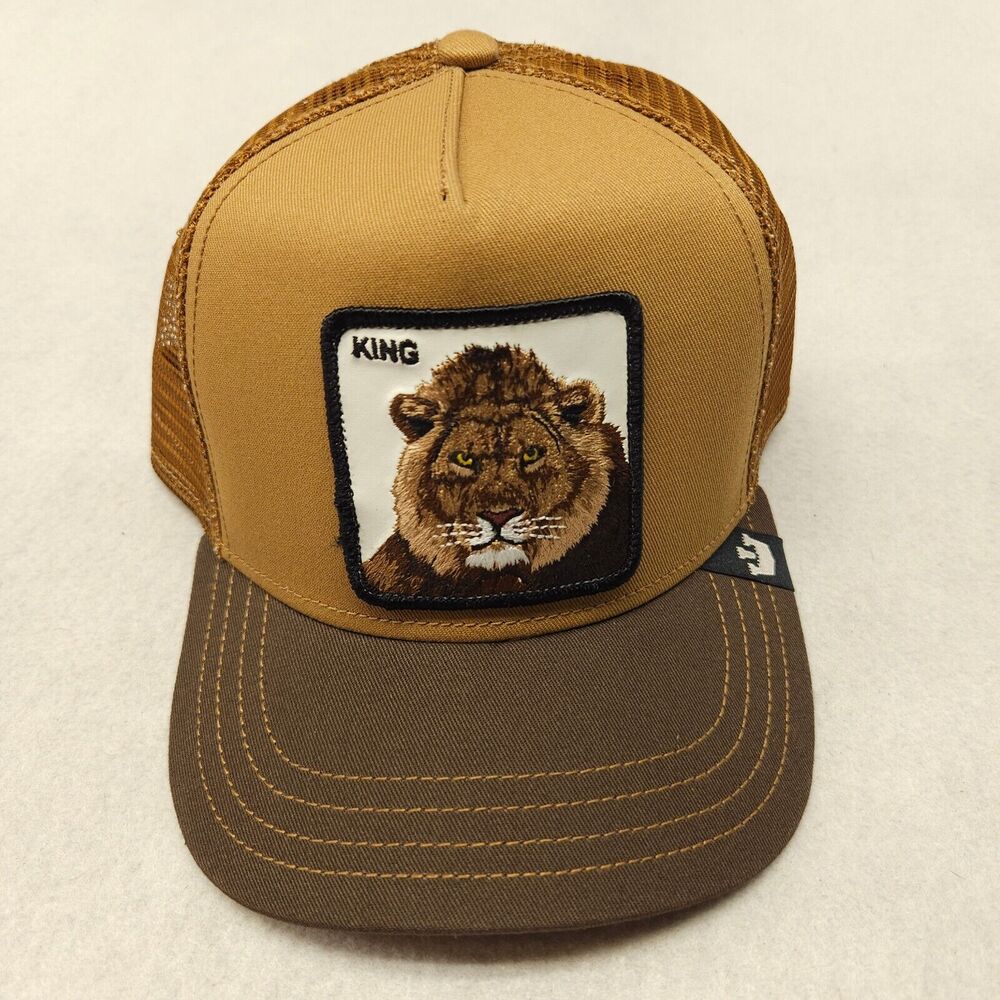 Goorin Bros King Lion Adjustable Casual Trucker Cap Mens Brown